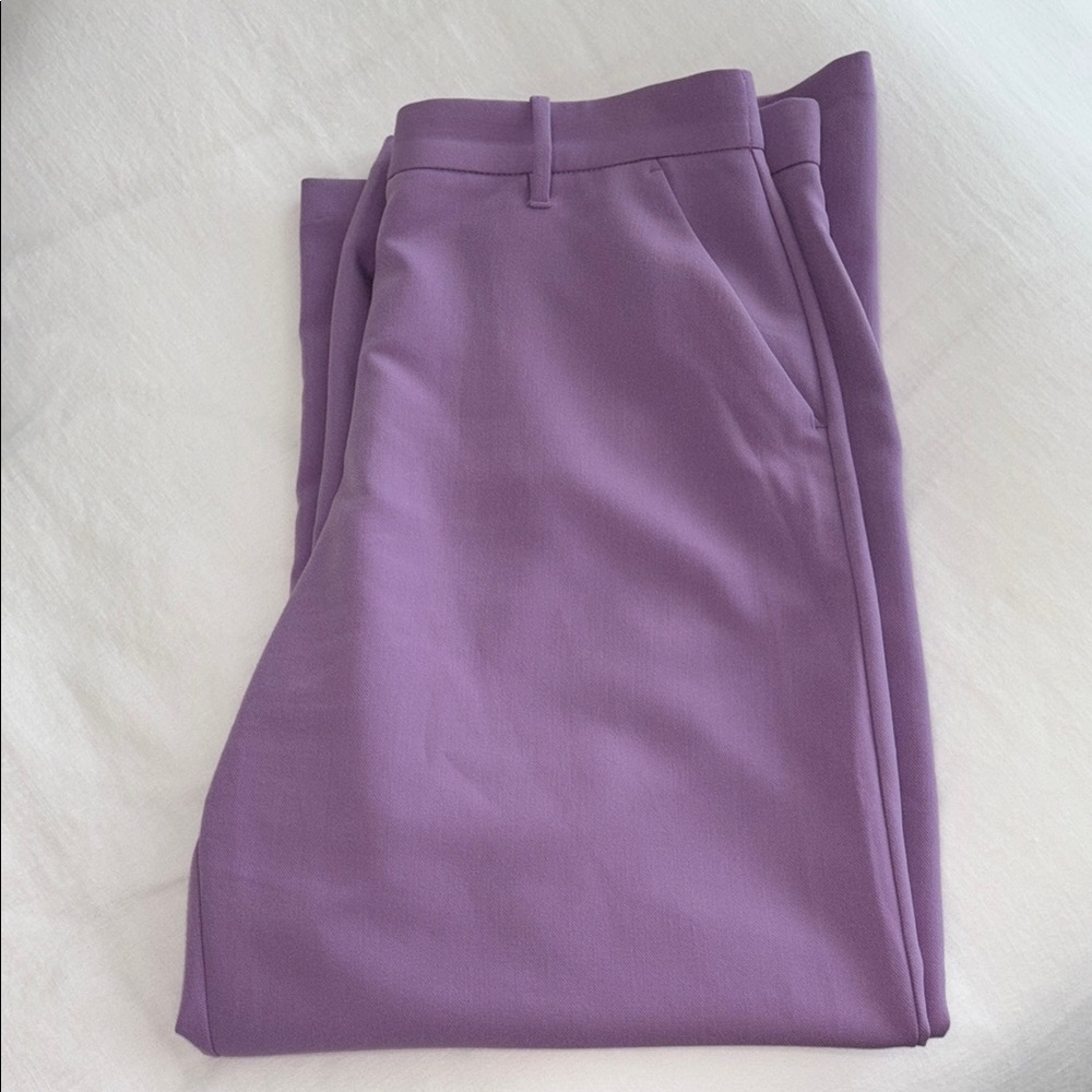 Abercrombie purple tailored wide leg pants